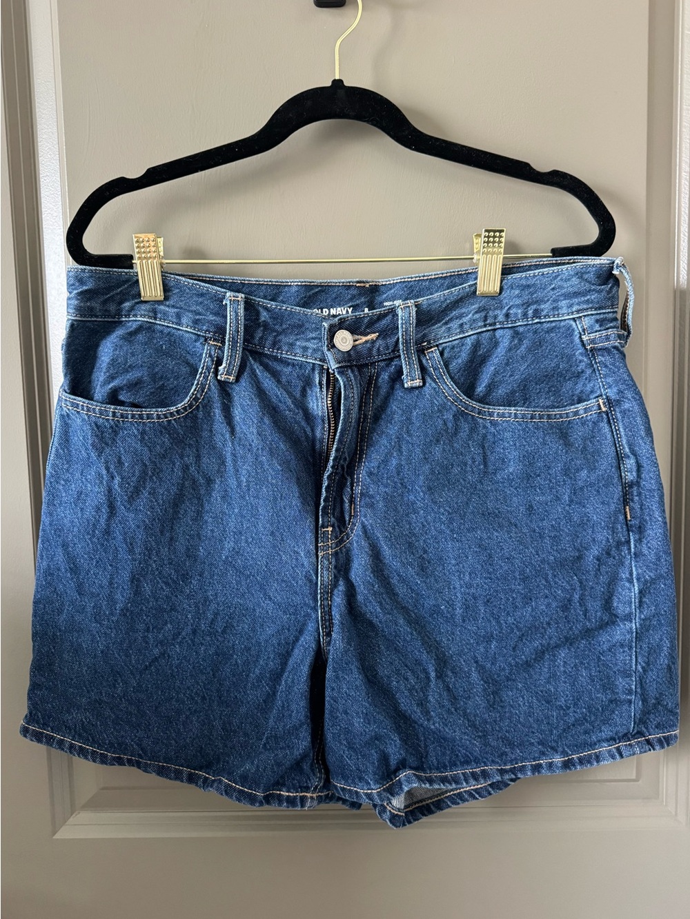Old Navy Dark Blue High-Rise Denim Shorts